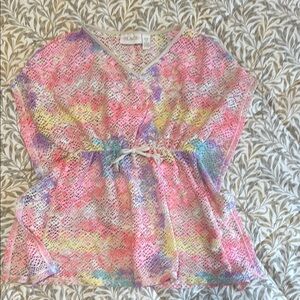 Tie die girl cover up.